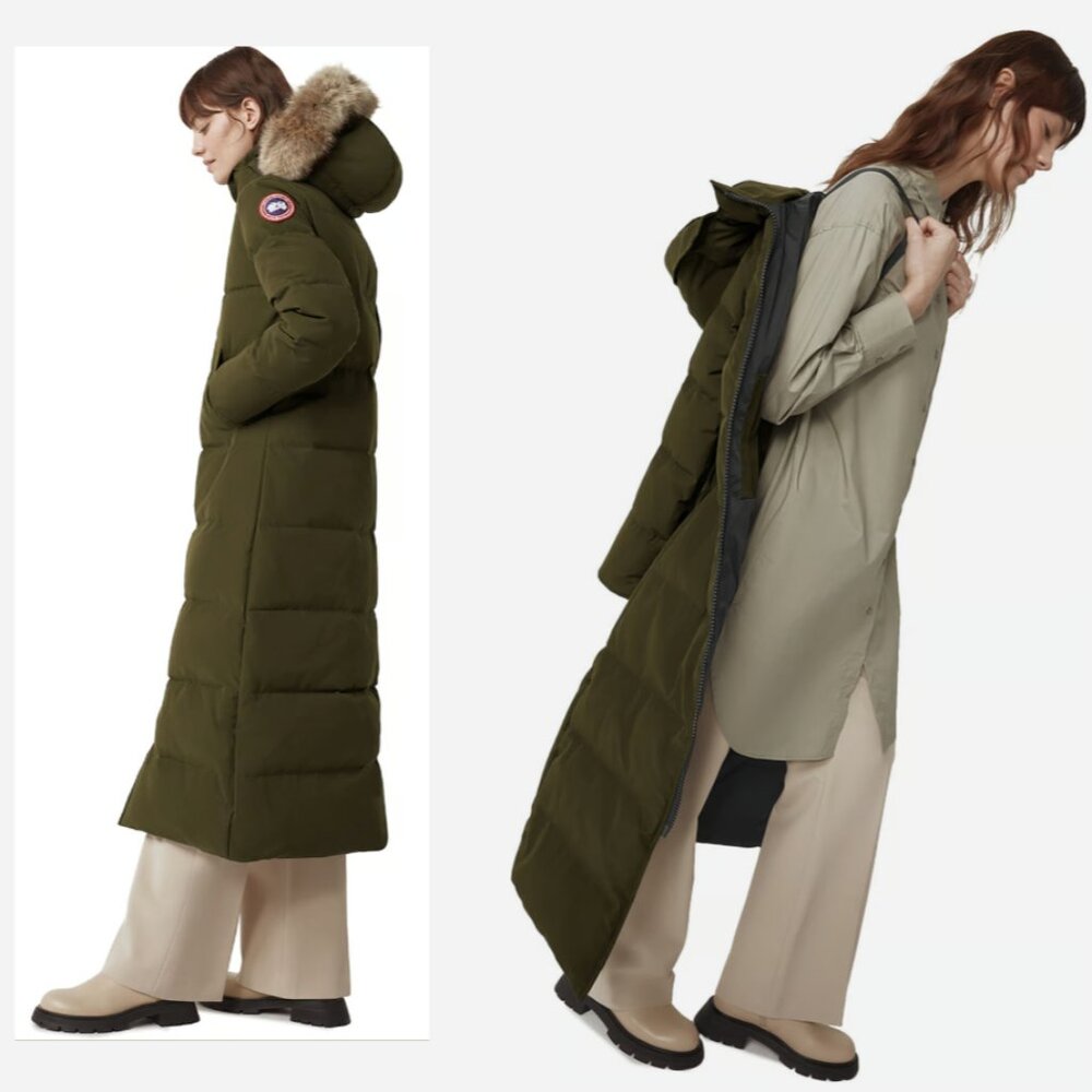 Canada Goose Mystique Parka with Fur Trim Hood in Military Green – Like New - Picture 9 of 16